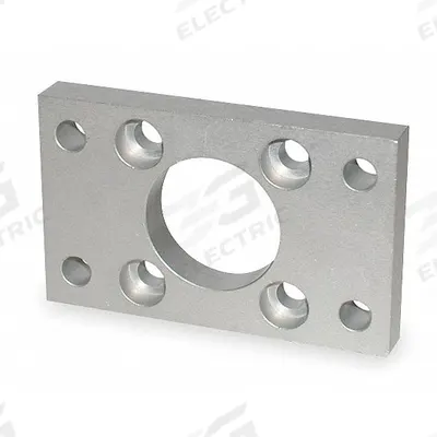 SPEEDAIRE Metric Cylinder Mounting Kit: Flange, Fits 100 mm Bore Dia, Aluminum - Flange Mounting Hardware