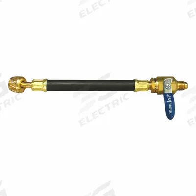 YELLOW JACKET Hose: 14 1/2 in Lg, Black, Single Hose - Charging Hoses