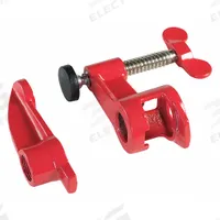BESSEY Pipe Clamp: Light Duty, 440 lb Clamping Force, 2 1/2 in Throat Dp, Twist Handle, Cast Iron (MPN PC-34DR). Key specifications — attr672634: Cast Iron; attr672629: Twist; attr672635: BESSEY.