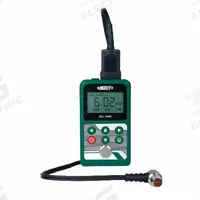 INSIZE Ultrasonic Thickness Gage: Couplant/Transducer, +/-0.05 mm, NIST, Included, 5 MHz Max Freq (MPN ISU-100D). Key specifications — Brand: INSIZE; Thickness Measurement Accuracy: +/-0.05 mm; Certificate of Calibration: Included.