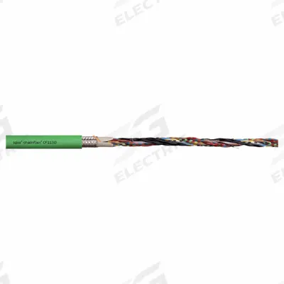 CHAINFLEX Measuring System Cable: (3) Pr 26 AWG (0.14)/(2) 17 AWG (1.0), Green - Servo Motor Feedback Cables
