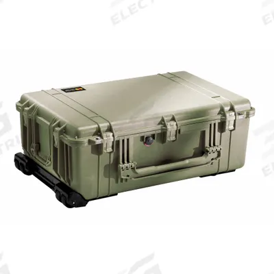 PELICAN Protective Case: 17 1/2 in x 28 5/8 in x 10 5/8 in Inside, No Foam, Green - Standard Protective Transport Cases