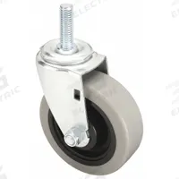 APPROVED VENDOR Stem Caster: Swivel, 3 in Wheel Dia., 1 1/4 in Wheel Wd, Rubber, 1 1/2 in Stem Lg (MPN 32J890). Key specifications — Brand: APPROVED VENDOR; Thread Size: 1/2"-13; Roll Up: Swivel.