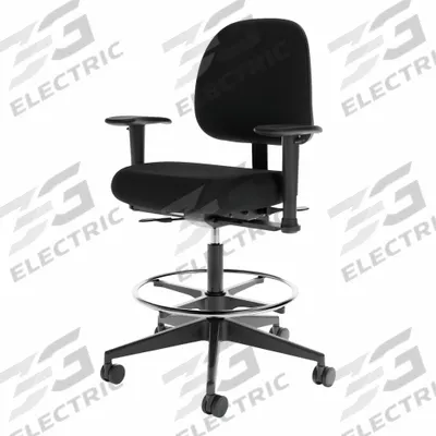CRAMER Task Chair: Cramer, Ht, Black, 15 in Back Ht, 19 1/2 in Seat Wd - Adjustable-Arm Office Chairs