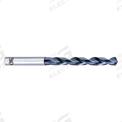 OSG Jobber Length Drill Bit: 1-1/32", 130° R-Thinning Point, V-Coated Cobalt - Coolant-Through Cobalt Jobber-Length Drill Bits