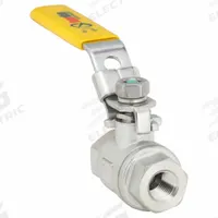 APPROVED VENDOR Manual Two-Way Ball Valve: 1/4 in, 316 Stainless Steel, Straight Valve Body, PTFE (MPN 06Q201N04014). Key specifications — Brand: APPROVED VENDOR; Handle: Locking Lever.