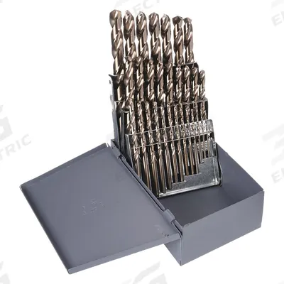 CHICAGO-LATROBE Jobber Length Drill Bit Set: 29 Pc, 1/16" to 1/2" by 64ths - NAS-Spec Cobalt Jobber-Length Drill Bit Sets for Aerospace