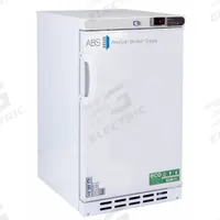 Controlled Room Temperature Cabinet: 115 V, 20°C to 25°C, 17 3/4 in Overall Wd, 22 3/4 in Overall Dp (MPN CRT-ABT-HC-UCBI-0204). Key specifications — Brand: AMERICAN BIOTECH SUPPLY; Voltage: 115 V; Includes: (4) Adjustable Shelves; Door Hinge: Right Hinge.