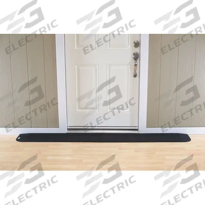 EZ EDGE Door Ramp: 82 in Lg, ADA Compliant, Black - Rubber Ramps