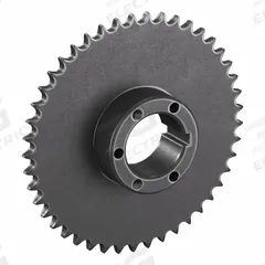 TSUBAKI Sprocket: For 40 Chain, 45 Teeth, 7.168 in Pitch Dia, 7.45 in Outside Dia, Steel (MPN 40P45). Key specifications — Brand: TSUBAKI; Required Bushing Series: P1.