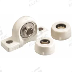 NTN Pillow Block Bearing: 1 1/4 in Bore, Polymer, Set Screws, 1 55/64 in Shaft Ht, 212°F Max Temp (MPN SUCPPL207-20C0FG1). Key specifications — Brand: NTN; Mounting Bolt Size: 1/2 in; Standards: NSF H1; System of Measurement: Inch.