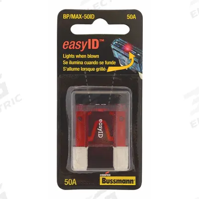 BUSSMANN Automotive Fuse: MAX Series, Fast-Acting, 50 A, 32 V DC - Fast-Acting Fuses