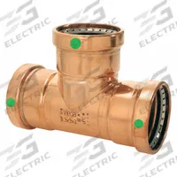 VIEGA PROPRESS Crimp Tee Fitting: Tee, 2 1/2 in CTS x 2 in CTS x 1 1/2 in CTS size, Copper (MPN 22283). Key specifications — Brand: VIEGA PROPRESS; Broad - Material for Bullet: Copper Or Bronze; Fitting Size: 2-1/2 in CTS x 2 in CTS x 1-1/2 in CTS; Brand - Broad: VIEGA.
