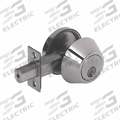 TELL MANUFACTURING Single Cylinder Deadbolt: Cylindrical, 1 3/4 in Door Thick - Max - Standard Cylindrical Deadbolts