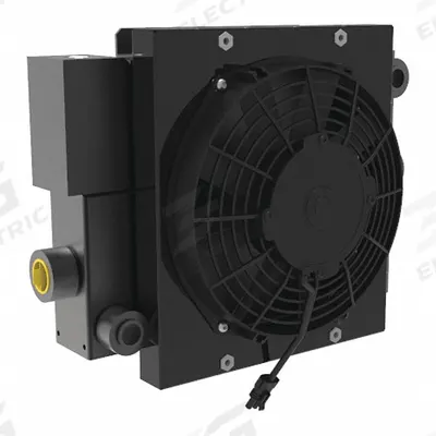 AKG Forced Air Oil Cooler: 10 hp Heat Removed, 30 gpm Max. Flow, 377 psi Max. Pressure - DC Motor Driven Forced Air Oil Coolers