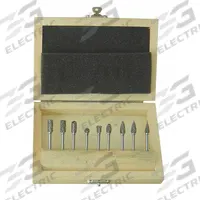 WESTWARD Carbide Bur Set: 1/8" Shank, Double Cut, 1/4" Head Dia, 9 pc (MPN 2LYR4). Key specifications — Trade Number: SG-51; Brand: WESTWARD.