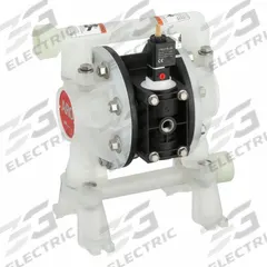 ARO Pump: Polypropylene Body, 1/2 in, NPT Connection, 14.4 gpm, 225 ft Max. Head, PTFE Valve (MPN 670133). Key specifications — Solenoid Voltage: 24 V DC; Brand: ARO; Check Valve Material: PTFE; Seat Material: PP.