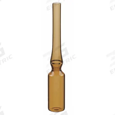 WHEATON Amber Ampule: 1 mL, 10 mm Body Dia, Round, Amber - Glass Ampules