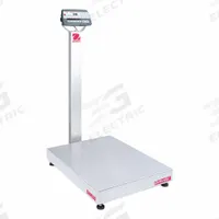 OHAUS Industrial Bench Scale: 23 5/8 in x 31 1/2 in, Not IP Rated, Column-Mounted, Stainless Steel (MPN D52P250RTV3). Key specifications — Connection Ports: Ethernet; Readability: 0.02 lb/10 g; Brand: OHAUS; Weighing Surface Material: Stainless Steel.
