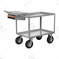 LITTLE GIANT Utility Cart: 1,200 lb, 2 Shelves, 64 in L x 24 in W x 39 in H Overall Dim, Flat (MPN GL-2436-9P-WSP). Key specifications — Caster Wheel/Tread Material: Rubber; Brand: LITTLE GIANT; Caster/Wheel Configuration: (2) Rigid.