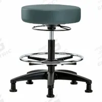 Stool: Vinyl, Ht Range 19 3/4 in to 27 3/4 in, 17 in Seat Wd, 17 in Seat Dp, 5 Glides, 0 Casters (MPN BR-VMBSO-RG-CF-RG-8546). Key specifications — Brand: APPROVED VENDOR; Foot Support: Yes; Base Material: Fiberglass; ESD-Safe: Not ESD Safe; Number of Casters: 0.
