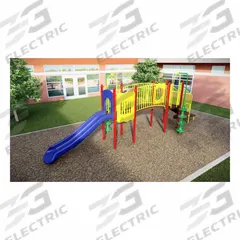 ULTRAPLAY Playground: 38.4 ft Installation Zone Lg, 19.8 ft Installation Zone Wd, Multi-Color (MPN UPLAY-047-P). Key specifications — attr1007486: Beanstalk Climbers; attr1007487: 5 to 12 yr.