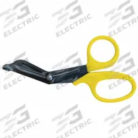 EMI Shears: Shear, Titanium, Angled/Rounded, Plastic, 7 1/2 in Overall Lg, Reusable, Yellow (MPN 1099-Y). Key specifications — Disposability: Reusable; Product Type: Shear; Color: Yellow; Blade Material: Titanium; Handle Material: Plastic; Brand: EMI; Blade End Type: Rounded.