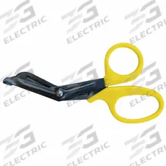 EMI Shears: Shear, Titanium, Angled/Rounded, Plastic, 7 1/2 in Overall Lg, Reusable, Yellow (MPN 1099-Y). Key specifications — Disposability: Reusable; Product Type: Shear; Color: Yellow; Blade Material: Titanium; Handle Material: Plastic; Brand: EMI; Blade End Type: Rounded.