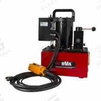 BVA HYDRAULICS Hydraulic Pump: 10,000 psi Max. Op Pressure, 439 cu in/min Max. Flow Rate, 120V AC (MPN PU55M3L025B). Key specifications — attr941810: PU55M3L025B; attr941817: 3-Way; attr941814: Hold.