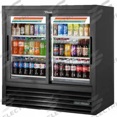TRUE REFRIGERATION Refrigerated Merchandiser: 48 in x 48 in x 24 1/8 in, Black, Sliding, 6 Shelves (MPN GDM-41C-48-HC-LD). Key specifications — attr1277723: TRUE REFRIGERATION; attr1277683: R-290; attr1277688: Sliding; attr1277691: Yes; attr1277694: Black; attr1280729: GDM.