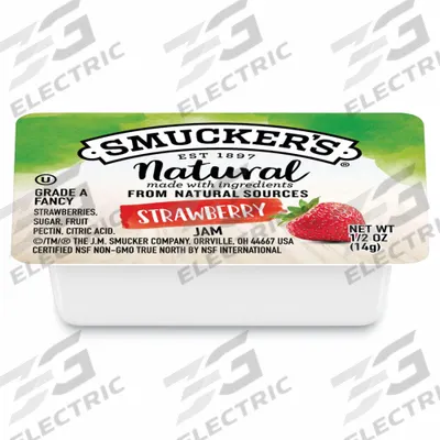 SMUCKERS SMUCKER'S Strawberry Jam: Strawberry, 0.5 oz Item Size, Single-Serve Tub - Furnishings, Appliances and Hospitality