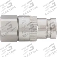 PARKER Hydraulic Quick Connect Hose Coupling: 1/4 in Coupling Size, 316 Stainless Steel, Nitrile (MPN S71-3N4-4F). Key specifications — Seal Material: Nitrile; Body Material: 316 Stainless Steel; Brand: PARKER.