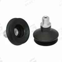 SCHMALZ Vacuum Pad Assembly: 1.5 Folds, G1/4 in, 47.5 mm Pad Dia, NBR, 55 A, Black, 31.6 mm Pad Ht (MPN 10.01.06.00082). Key specifications — attr1019168: 55 A; attr1019165: 10.01.06.00082; attr1019167: SCHMALZ; attr1019180: Black.