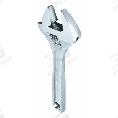 PROTO Adjustable Wrench: Alloy Steel, Chrome, 10 in Overall Lg, 1 3/8 in Jaw Capacity - General Purpose Adjustable Wrenches