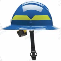 BULLARD Wildland Fire Helmet: Blue, Full Brim, Chin Strap, 6-Point Sure-Lock(R) Ratchet (MPN FHBLR). Key specifications — Color: Blue; Chin Strap: Yes; Brand: BULLARD; Style: Full Brim; Suspension: 6-Point Sure-Lock(R) Ratchet.