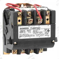 SIEMENS NEMA Magnetic Contactor: Non-Reversing, 3 Poles, NEMA Size 3-1/2, 115 A, 480V AC (MPN 40IP32AH). Key specifications — Brand: SIEMENS.