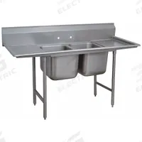 ADVANCE TABCO Scullery Sink: 2 Bowls, 42 in Overall Ht, 101 in Overall Lg, 31 in Overall Wd (MPN 9-42-48-24RL). Key specifications — Brand: ADVANCE TABCO.