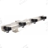 SJE-RHOMBUS Float Bracket: Float Bracket Assembly, PVC, 16 AWG_18 AWG Compatible Wire Gauge (MPN 4 Float Bracket with Mounting Device). Key specifications — Body Material: PVC; Compatible with Series: Universal; Brand: SJE-RHOMBUS; Product Type: Float Bracket Assembly; Includes: (4) Connectors.