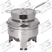 SPRING USA Soup Station: 6 qt Capacity, 13 5/8 in Overall Wd, 16 1/2 in Overall Ht, Hinged, Silver (MPN 3375-6/6). Key specifications — Manufacturer Part Number: 3375-6/6; Material: Stainless Steel; Product Type: Soup Station; Lid Attachment : Hinged; Brand: SPRING USA; NSF Certified: No; Color: Silver.