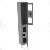 TENNSCO Wardrobe Locker: 12 in x 15 in x 78 in, Clearview, 2 Tiers, 1 Units Wide, Padlock Hasp, Gray (MPN CDL-121536-1 MED GRE). Key specifications — Brand: TENNSCO; Locker Color: Gray; Door Type: Clearview; Locker Material: Steel; Assembled: Assembled; Number Plate Included: Yes.