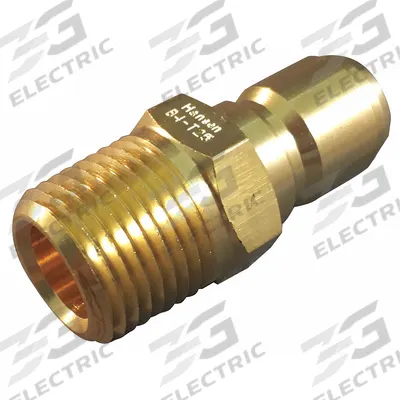 HANSEN Hydraulic Quick Connect Hose Coupling: 1/8 in, Brass, 7.57 lpm Max. Flow Rate - ST Series Hydraulic Quick-Connect Coupling Plugs