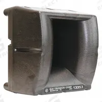 HUBBELL GAI-TRONICS Amplified Speaker: Powered, 1-Way, 600 ohm Impedance, 8 in Overall Wd, 12V DC (MPN 13353). Key specifications — attr1056470: Indoor; attr1056495: Powered.