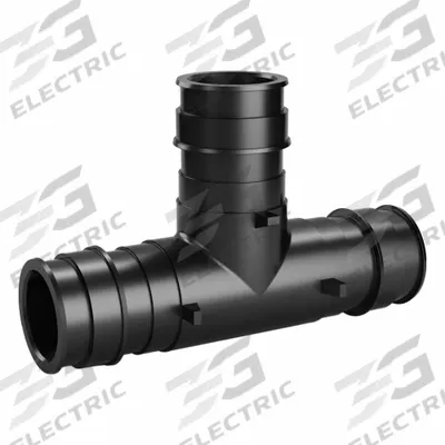 ZURN Barbed Tee: Polymer, Expansion, 19/32 in ID, 19/32 in ID - Expansion Polymer Barbed Tube Fittings