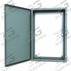 HAMMOND Electrical Enclosure: Steel, 36 in x 24 in x 10 in, NEMA 12/13, w/Panel, Solid Cover, Hinged (MPN 1418L10). Key specifications — Brand: HAMMOND; Closure Method: Clamps; Knockouts: Not Included.