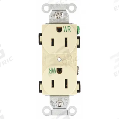 BRYANT Receptacle: Duplex, 5-15, Ivory, 125V AC, 15 A, 2 Pole / 3 Wire (MPN CBRS15IWR) - General Purpose Receptacles