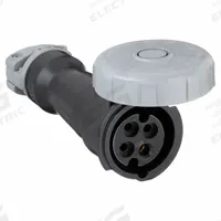 HUBBELL Pin and Sleeve Connector: Black, 600V AC, Three Phase, 20 A, 3 Pole, 4 Wire, IEC Grounding (MPN HBL420C5W). Key specifications — Brand: HUBBELL.