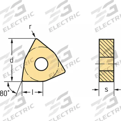 WALTER Turning Insert: WNMG544-MK5 WKK20S - Trigon (W) Indexable Turning Inserts