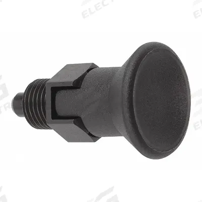 KIPP Indexing Plunger: Locking, Steel, M16x1.5 Thread - Locking Short-Pin Pull-Knob Indexing Plungers