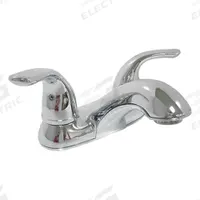 DOMINION FAUCETS Low Arc Bathroom Faucet: Gold, Cast Brass, Chrome Finish, 1.2 gpm Flow Rate, Arc (MPN 77-3293). Key specifications — Includes: Pop up Drain Assembly; Brand: DOMINION FAUCETS; Series: Gold.