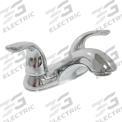 DOMINION FAUCETS Low Arc Bathroom Faucet: Gold, Cast Brass, Chrome Finish, 1.2 gpm Flow Rate - Centerset Handle Bathroom Faucets